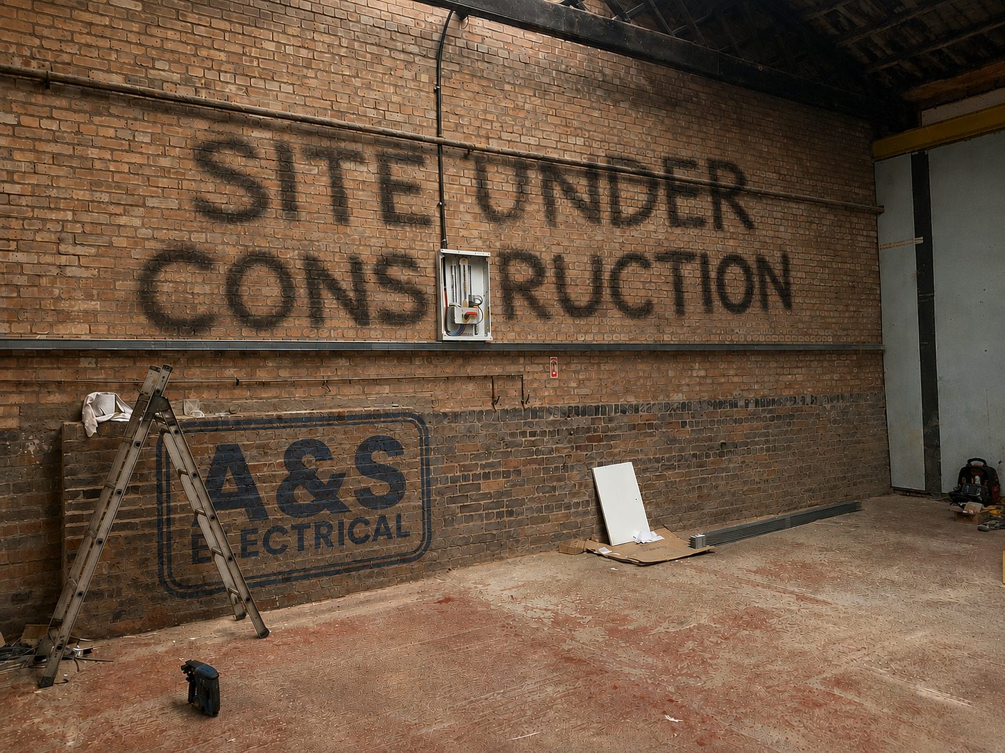 A&S Electrical Services - commercial and industrial electricians in Birmingham and the West Midlands - site under construction